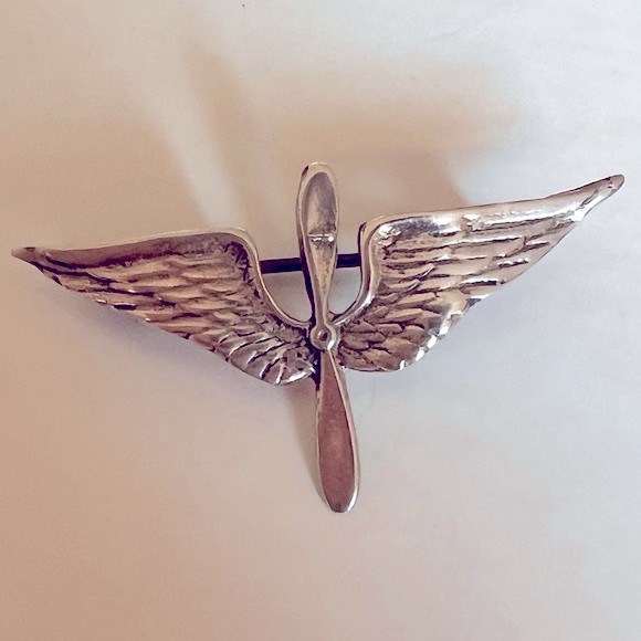 WWII US Army Air Corp Insignia Wings Pin Memorabilia Sterling Sweetheart Jewelry - Picture 13 of 13